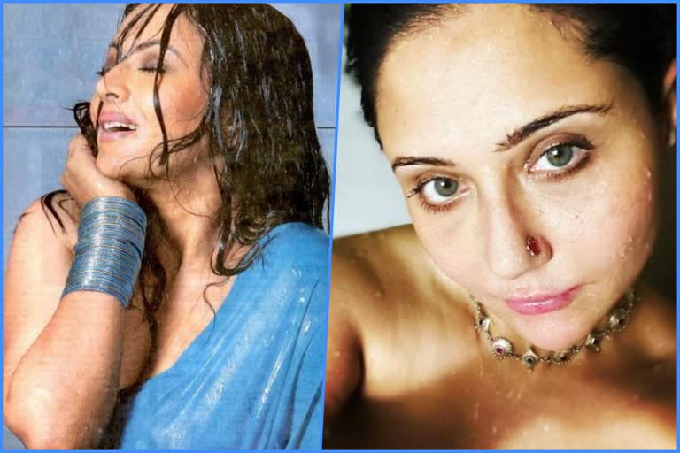 swastika mukherjee sreelekha mitra enjoying rainy season, post hot pics