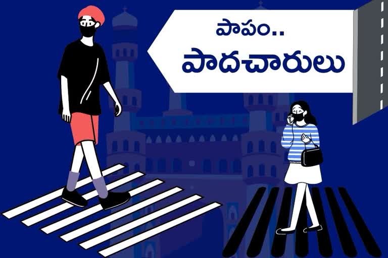 Pedestrian problems in Hyderabad, pedestrian problems, Hyderabad roads