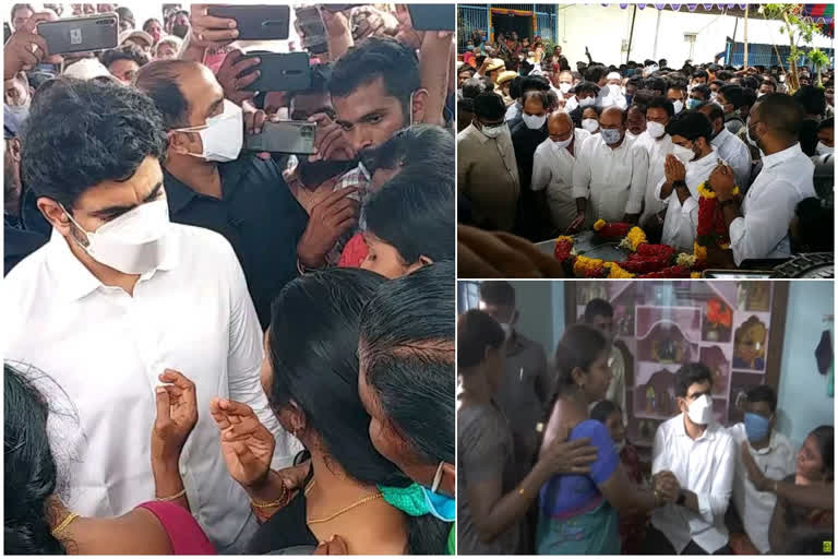 nara lokesh visit murdered tdp leaders family members at kurnool district