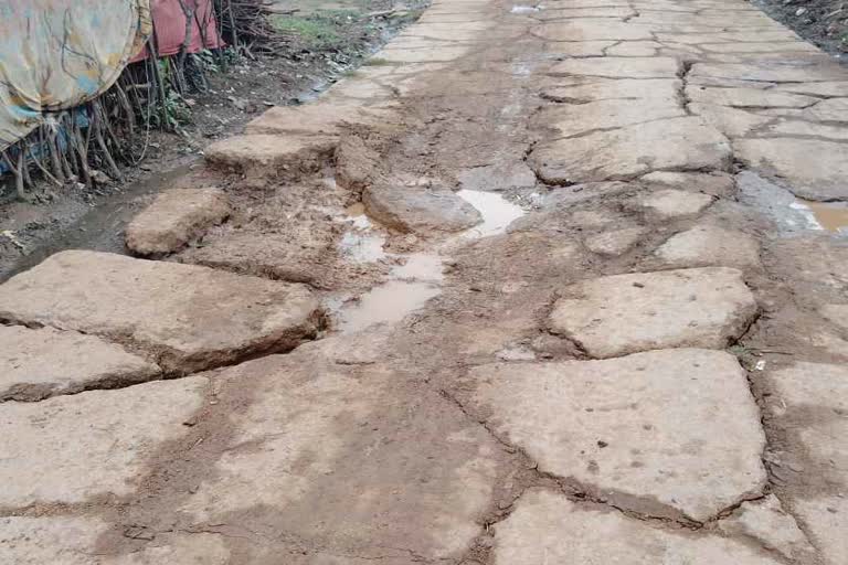 Roads damaged due to overloaded truck