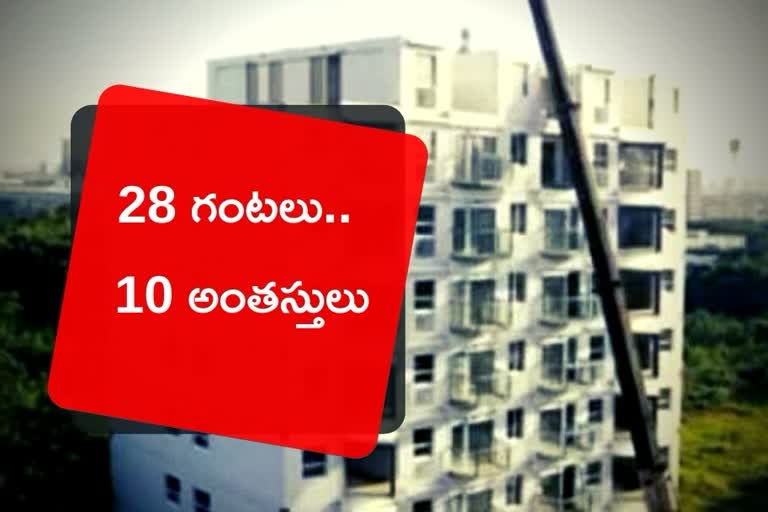 10-storey building in  just over 28 hours