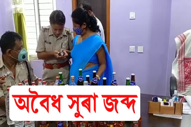 illegal liquor seized in dergaon