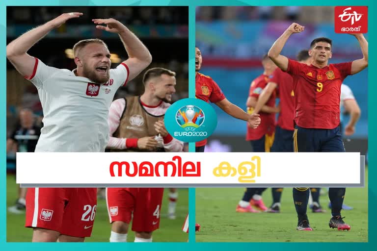 euro update  spain with draw news  polond with draw news  യൂറോ അപ്പ്‌ഡേറ്റ്  സ്‌പെയിന് സമനില വാര്‍ത്ത  പോളണ്ടിന് സമനില വാര്‍ത്ത