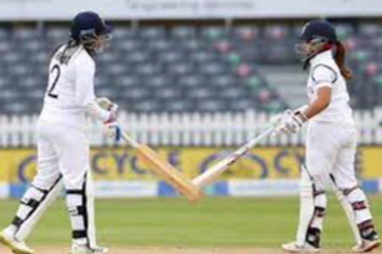 Sneh Rana drew the womens cricket test match against England