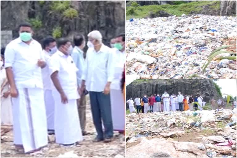 പാറമടയിൽ മാലിന്യം തളളിയ സംഭവം  പാറമടയിൽ മാലിന്യം തളളി  ആര്‍ഡിഒ സ്ഥലം സന്ദര്‍ശിച്ചു  കോതമംഗലത്ത് പാറമടയിൽ മാലിന്യം തളളിയ സംഭവം  dumping waste in quarry in kothamangalam  kothamangalam quarry  quarry  RDO