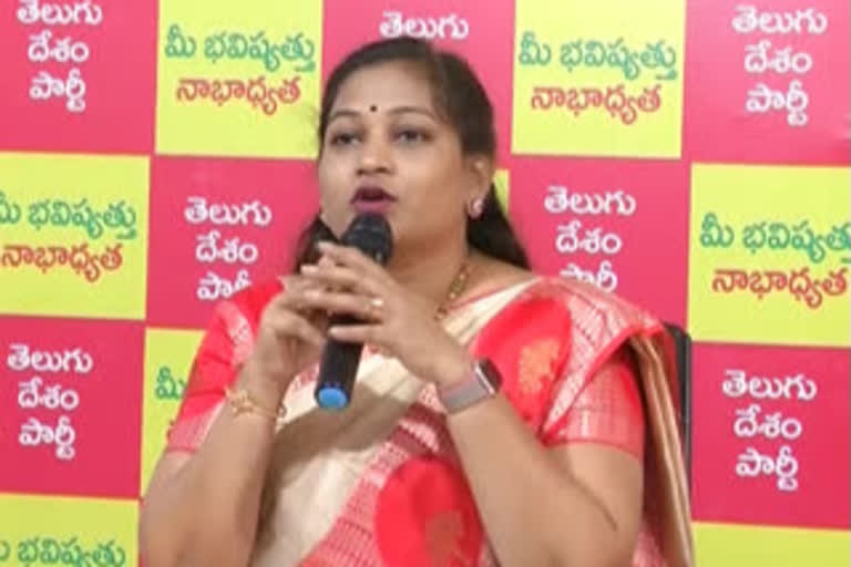 tdp leader vangalapudi anitha fire on ycp over gang rape incident