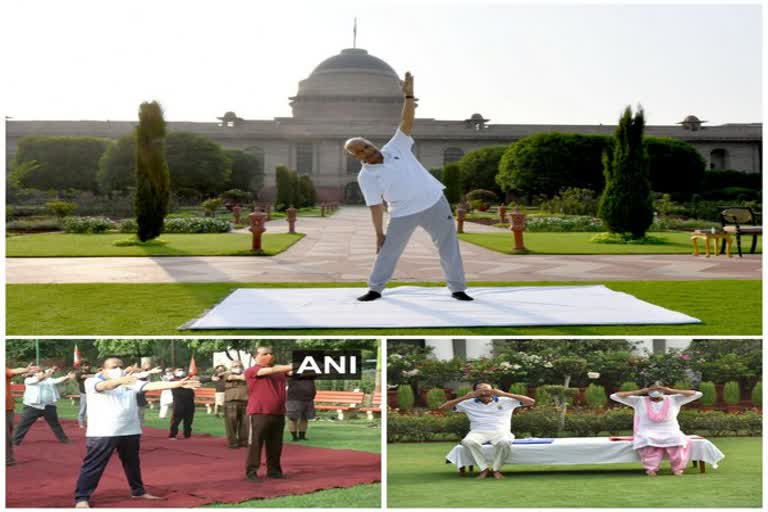 India celebrates 7th International Day of Yoga; President, Union Ministers perform yoga