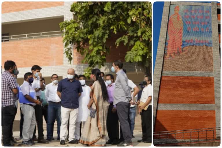 deputy cm manish sisodia visits government schools to inspect construction activities