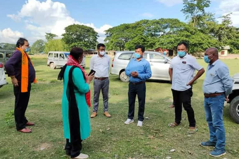 Director D B Malakar and Surajit Bora visited Assam Nagaland Border