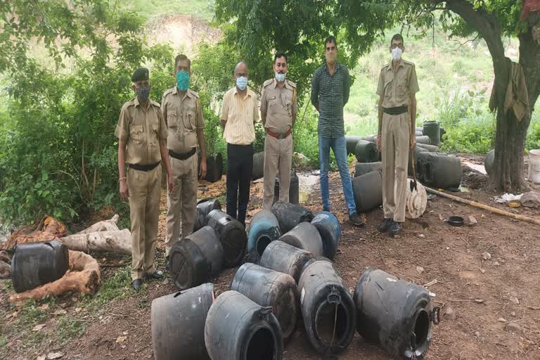 आबकारी निरोधक दल , 4750 लीटर वॉश,  अवैध शराब, anti-excise team, 4750 liter wash, Udaipur News