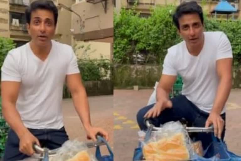 sonu-sood-sells-bread-eggs-on-his-bicycle-watch-video