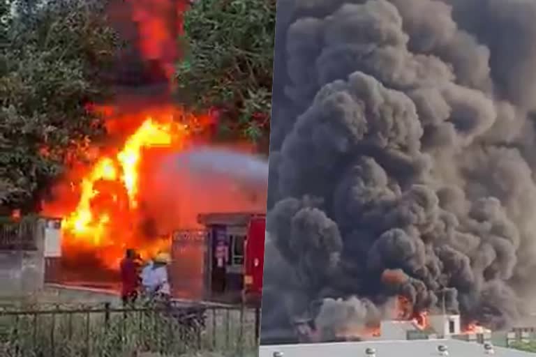 fire breaks out gurugram waste management company plant