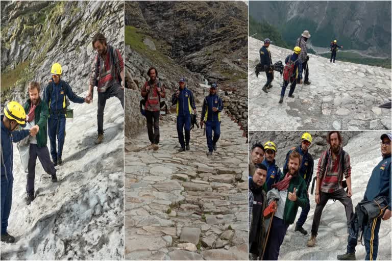 sdrf rescues missing foreign trackers on ghangaria hemkund track