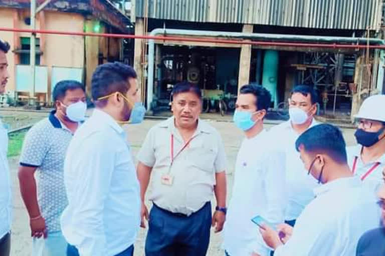 Central leader of AASU visited Brahmaputra valley fertilizer corporation limited in Namrup