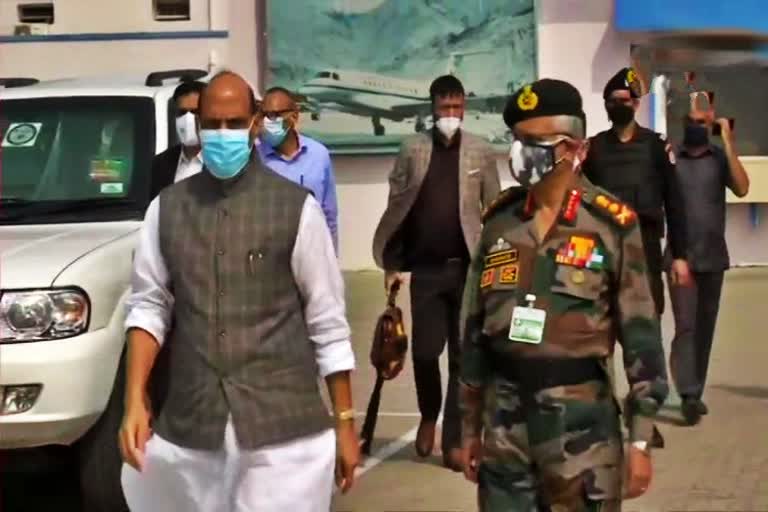 Rajnath moves to Ladakh to resolve army land issues