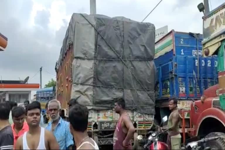 illigal overloading truck detain in barasat