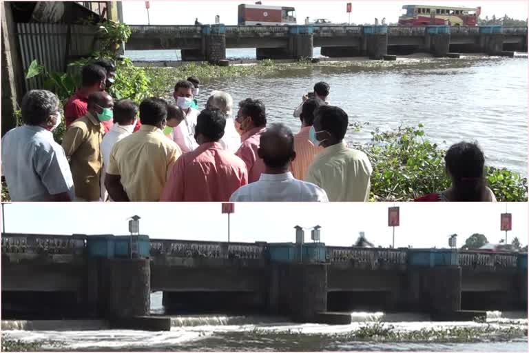 തോട്ടപ്പള്ളി സ്പിൽവേ  തോട്ടപ്പള്ളി സ്പിൽവേയുടെ ഷട്ടറുകൾ തകർന്നു  ആലപ്പുഴ തോട്ടപ്പള്ളി സ്‌പിൽവേ  സ്പിൽവേയുടെ ഷട്ടറുകൾ തകർന്നു  Thottapalli spillway shutter  Thottapalli spillway shutter collapsed news