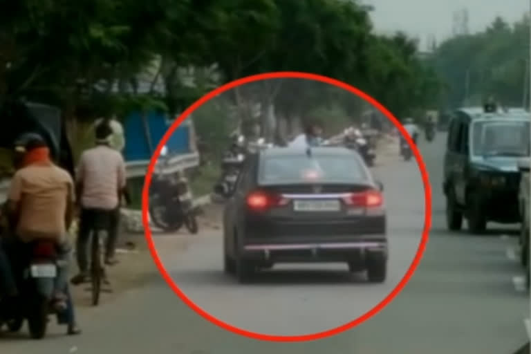 Patna AIIMS doctor drags traffic cop on car bonnet