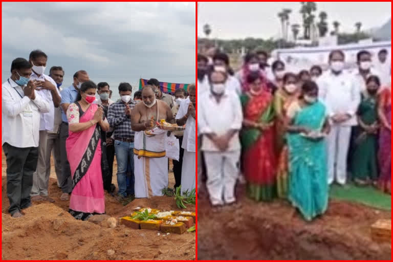 Laying of foundation stone for houses of YSR colonies in Krishna and Chittoor districts