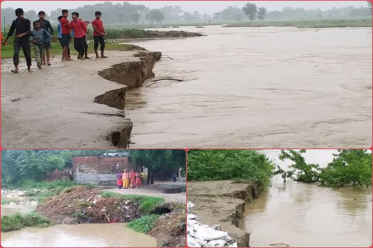 बेतिया के माधोपुर पंचायत में कटाव का खतरा