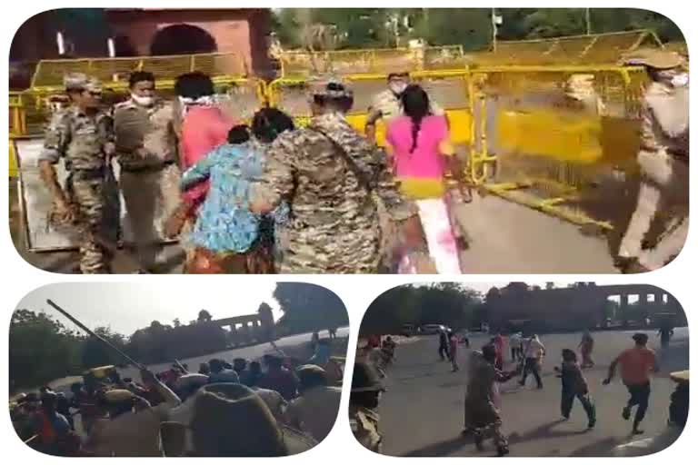 bikaner police lathicharge