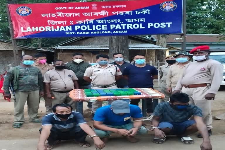 Drugs With Three Paddler Arrested By Police At Diphu, Laharijan