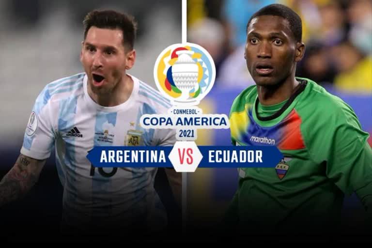 copa america  കോപ്പ അമേരിക്ക  അര്‍ജന്‍റീന  ഇക്വഡോര്‍  argentina vs ecuador  copa america 2020