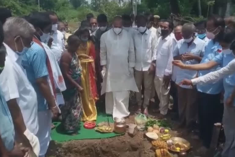 Tammineni Sitaram foundation stone for the Jagananna colonies at srikakulam