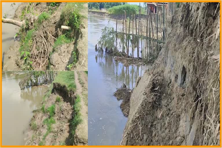 erosion of boralia river in rangia