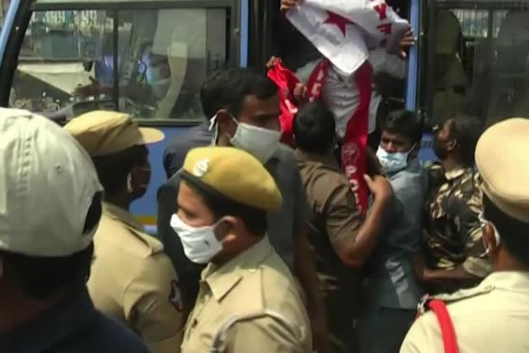 youth leaders arrest in vijayawada