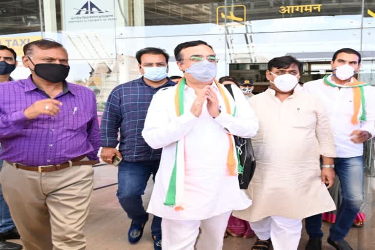 Ajay Maken Jaipur tour,  Congress protest against inflation