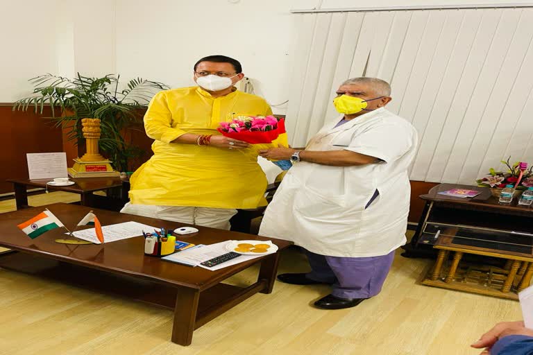 aiims-director-prof-ravi-kant-met-cm-pushkar-dhami