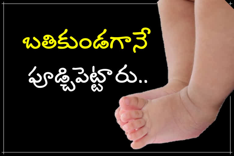 The baby was killed while still alive at palasa