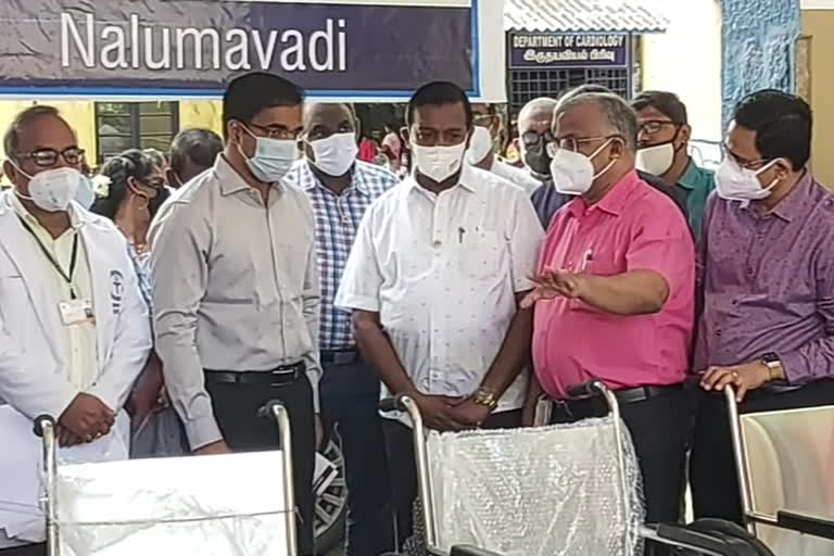 nalumavadi jesus redeems church  medical equipment donated by nalumavadi jesus redeems church in thoothukudi  thoothukudi news  thoothukudi latest news  medical equipment  இயேசு விடுவிக்கிறார் சபை  மருத்துவக் கல்லூரி மருத்துவமனைக்கு உபகரணங்கள் வழங்கிய நாலுமாவடி இயேசு விடுவிக்கிறார் சபை  நாலுமாவடி இயேசு விடுவிக்கிறார் சபை  தூத்துக்குடி செய்திகள்  மருத்துவ உபகரணங்கள்