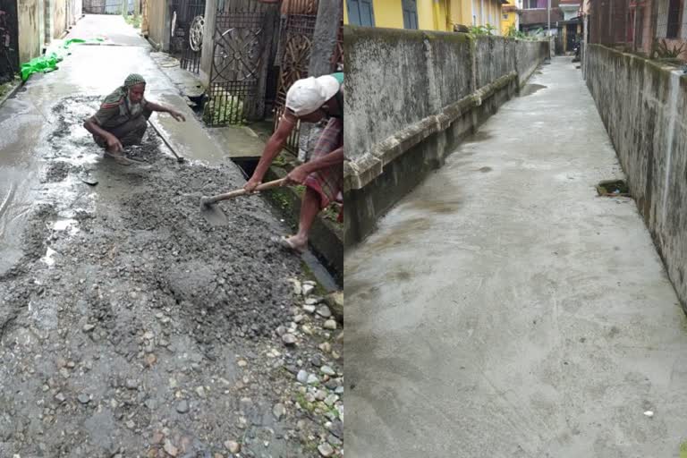 কোচবিহারে বেহাল রাস্তা সংস্কার