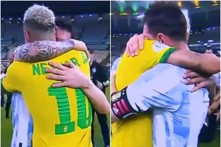 Copa America 2021 :Lionel Messi consoles tearful Neymar after Argentina's Copa America 2021 triumph