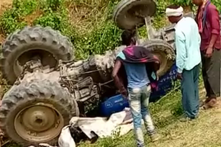 uncontrolled tractor overturned