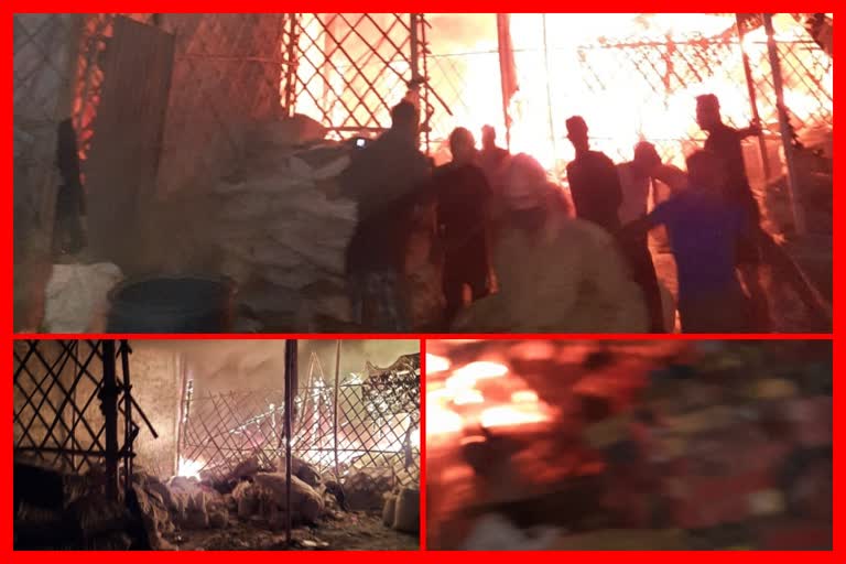 fire in pvc market warehouse tikri outer delhi