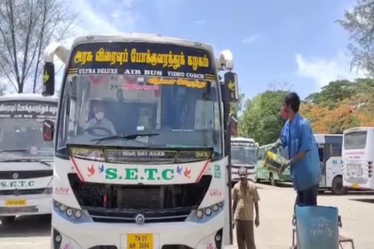 Tamilnadu bus service started to puducherry