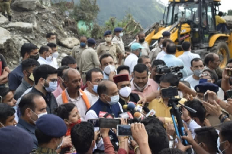 Himachal flash floods  Jai Ram Thakur  Himachal flash floods latest news  flash floods  Himachal latest news  ഹിമാചൽ മിന്നൽ പ്രളയം  ഹിമാചൽ മിന്നൽ പ്രളയം വാർത്ത  ജയ് റാം താക്കൂർ വാർത്ത