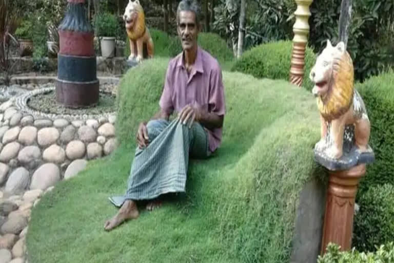 Eco lover who created a small garden in front of the house