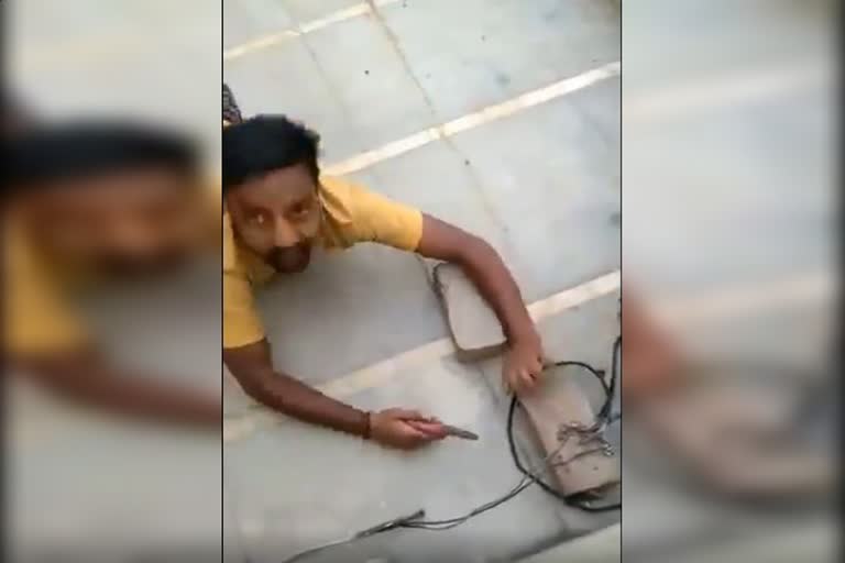 On Camera, He Crawled To Snip Illegal Power Line, Was Caught By...