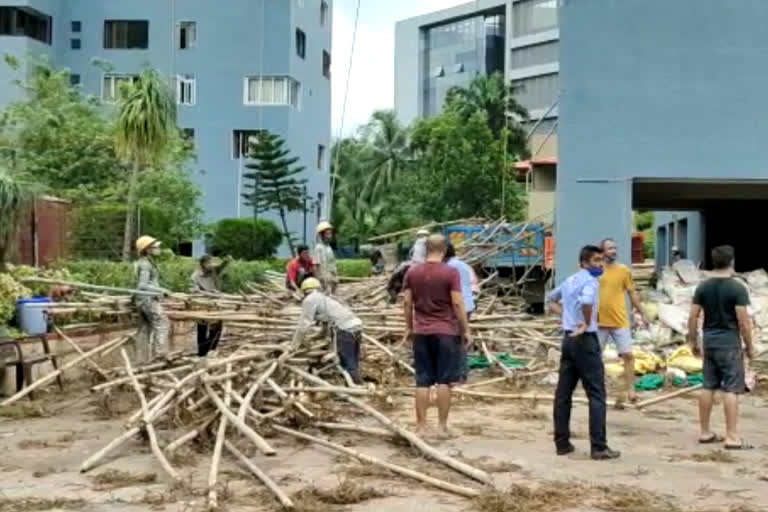 14 wall painters injured in Navi Mumbai scaffolding collapse