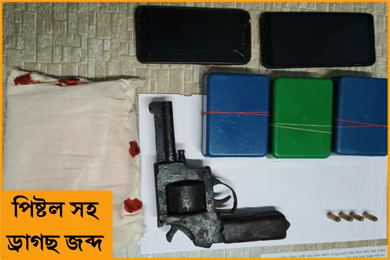 Pistol, Drugs With Two Paddlers Arrested By Police At Raupahhat,Nagaon District