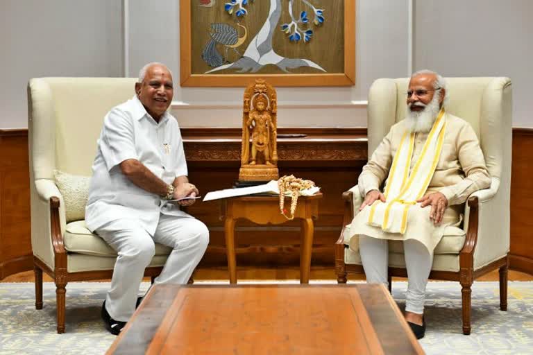 CM BSY and PM Narendra modi