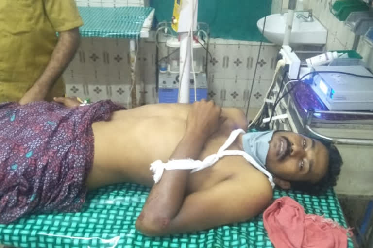 wild elephant attacked young man in pathanamthitta  കാട്ടാനയുടെ ആക്രമത്തിൽ യുവാവിന് പരിക്ക്  കാട്ടാനയുടെ ആക്രമത്തിൽ പരിക്ക്  പത്തനംതിട്ട വാര്‍ത്ത  pathanamthitta news  ആനയുടെ ആക്രമണം  elephant attack