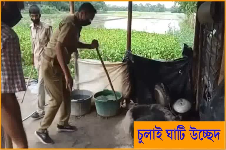 Illegal's Liquor Seized By excise department in barpeta District