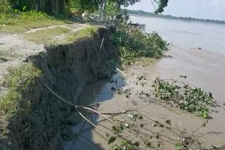 Brahmaputra river Erosion in Majuli