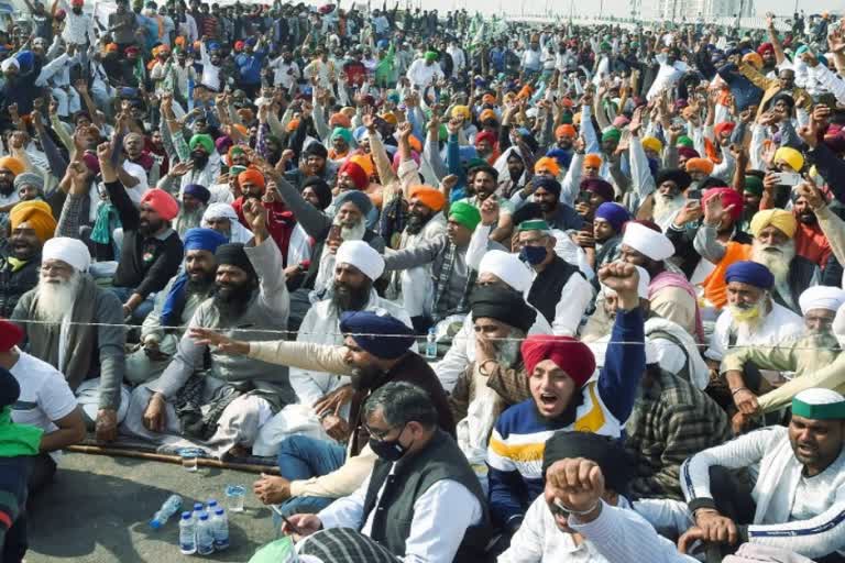 farmers protest outside parliament