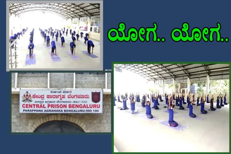yoga classes  for parappana agrahara jail staffs